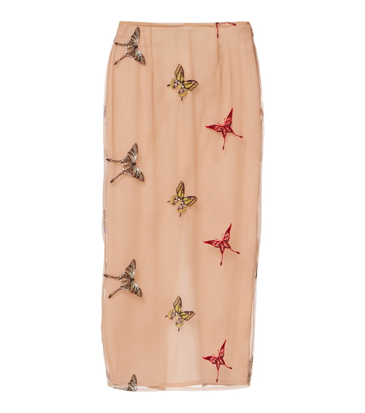 Photo: Blumarine Appliqué midi skirt