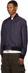 Moncler Navy Barn Reversible Bomber Jacket