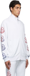 Moncler White Logo Zip-Up