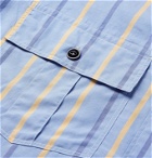 L.E.J - Striped Cotton-Poplin Shirt - Blue