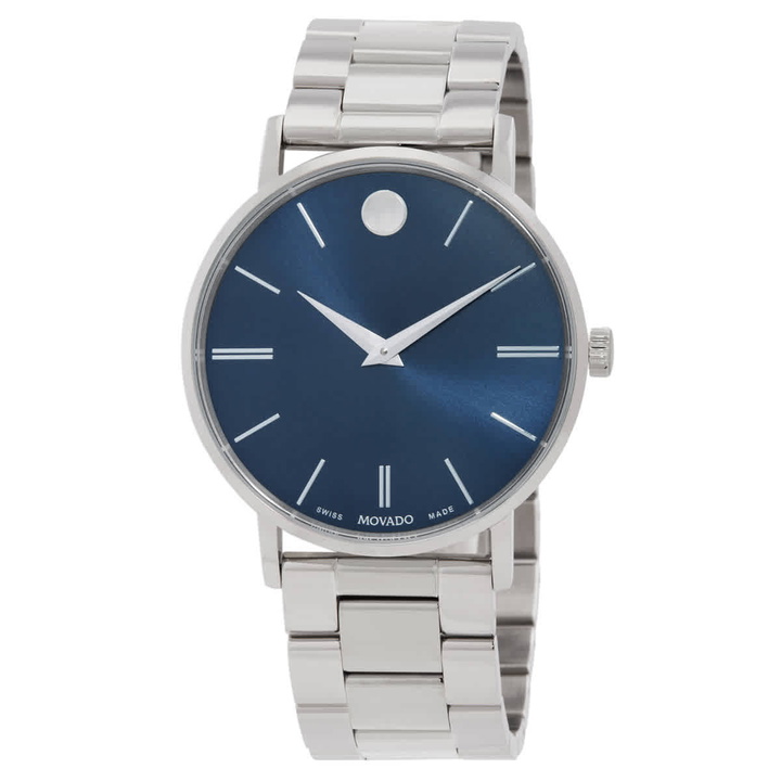 Photo: Movado Classic Museum Quartz Blue Dial Watch 607985