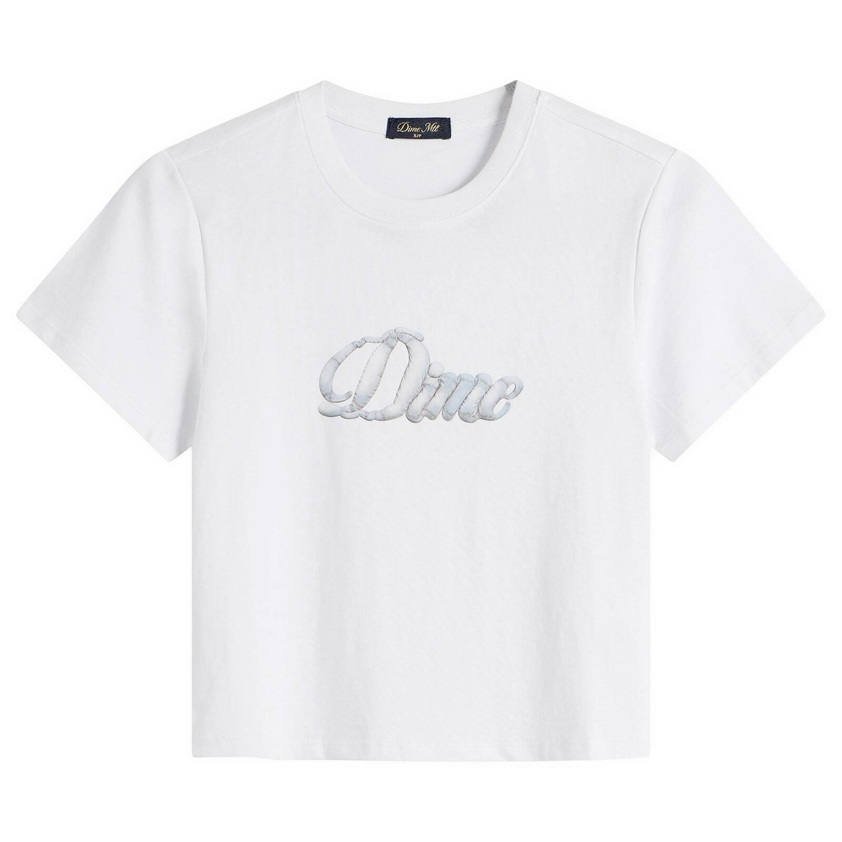 Dime Women's Cursive Denim T-Shirt in White