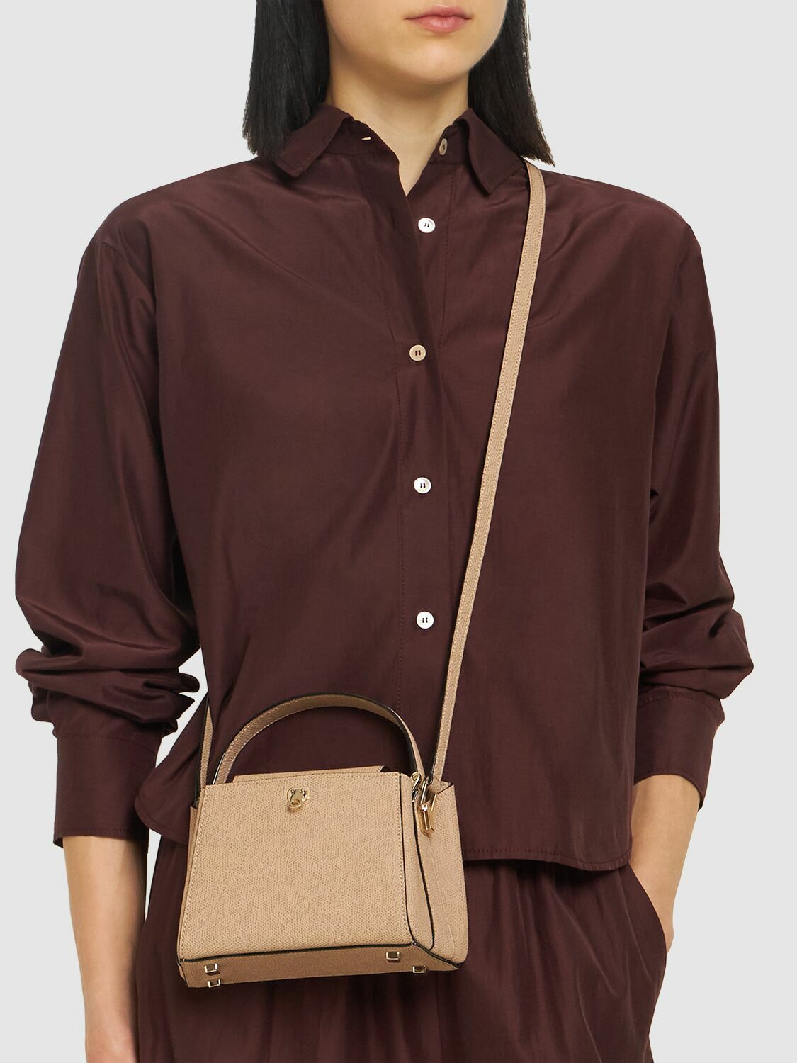 VALEXTRA - Micro Brera Soft Grained Leather Bag Valextra