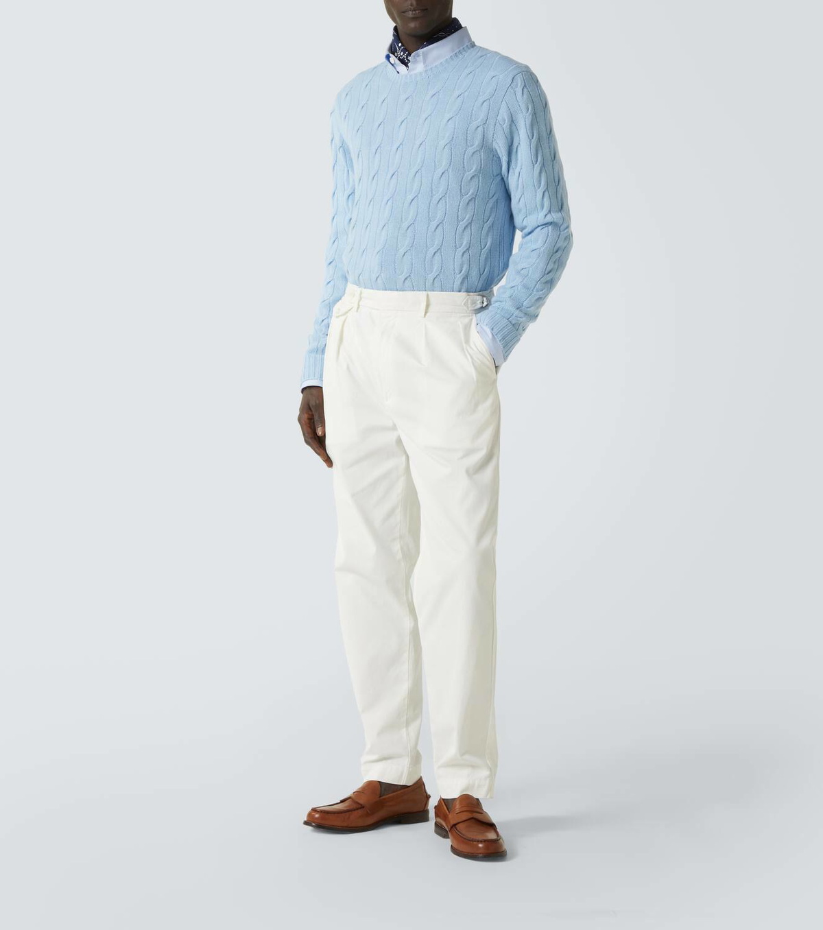 Ralph Lauren Purple Label Cable-knit cashmere sweater