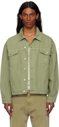 Maison Kitsuné Khaki Trucker Denim Jacket