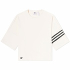 Adidas Women's Neu Classics Cropped T-Shirt in Wonder White/Black