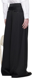 Simone Rocha Gray Wide Leg Multi Belt Loop Trousers