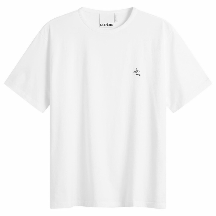Photo: Le Père Men's Kami Logo T-Shirt in White