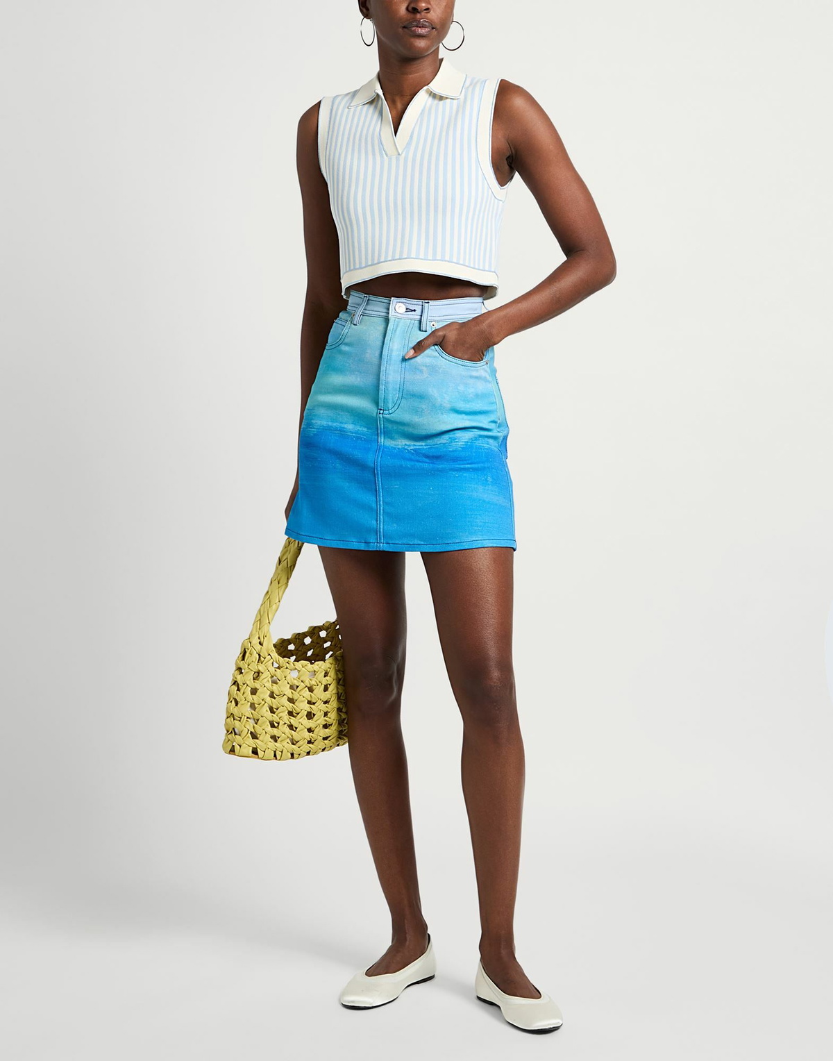 Marni Womens Denim skirt Light in Blue