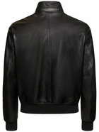 TOM FORD - Harrington Tumbled Grain Leather Jacket