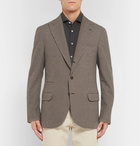 Brunello Cucinelli - Brown Alessio Houndstooth Wool and Cashmere-Blend Blazer - Men - Brown