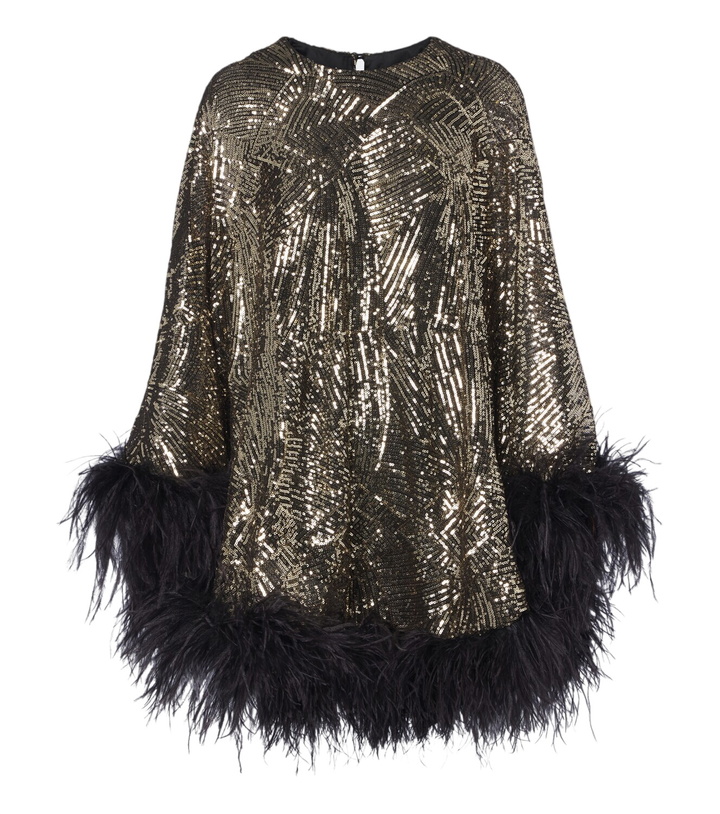 Photo: Taller Marmo Vegas Disco feather-trimmed minidress