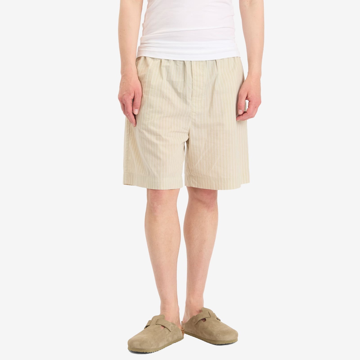 Calvin Klein Men's Sleep Short in Pelican Stripe