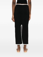 Rowen Rose Floral-Appliqué Maxi Skirt