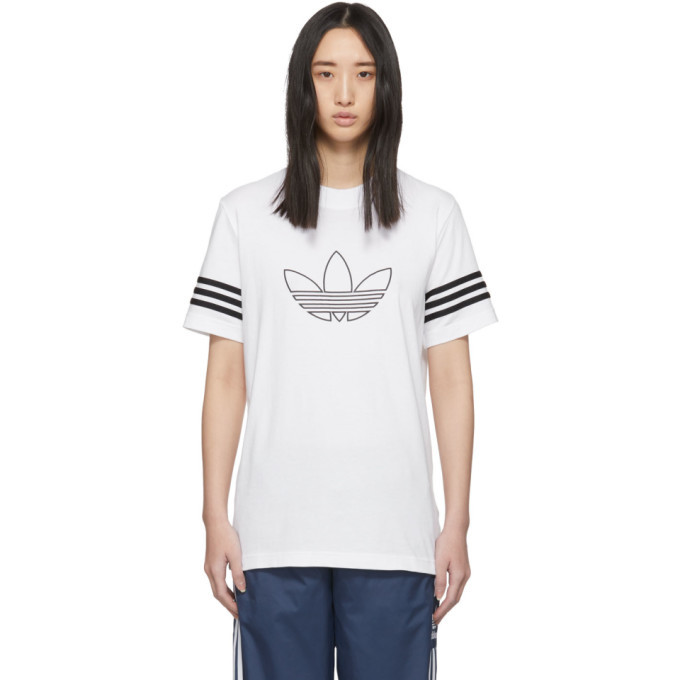 Photo: adidas Originals White Outline Trefoil T-Shirt