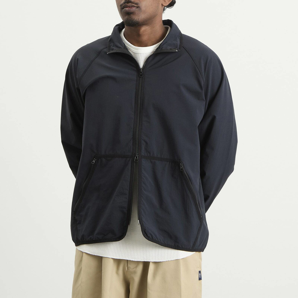 Beams Plus Men's Jersey Back Fleece Jacket in Black