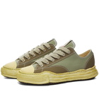 Maison MIHARA YASUHIRO Men's Peterson Low Spray-Dyed Original Sole Canvas Sneakers in Green