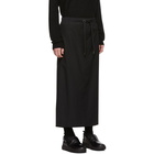 Fumito Ganryu Black Wool Ultra Wide Trousers