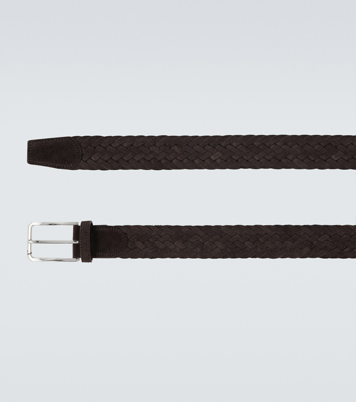 Canali Braided suede belt