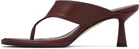 Aeyde Burgundy Olenna Thong Heeled Sandals