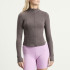 TALA Women's Dayflex Zip Through Running Jacket in Mocha Brown