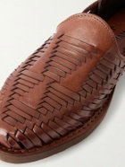 Yuketen - Alejandro Woven Leather Huarache Sandals - Brown