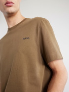 A.P.C. - Oliver Logo-Embroidered Cotton-Jersey T-Shirt - Brown