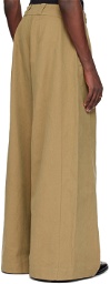 WILLY CHAVARRIA Beige Wide-Leg Trousers