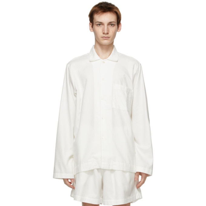 Photo: Tekla White Flannel Pyjama Shirt