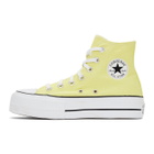 Converse Yellow Color Platform Chuck Taylor All Star High Sneakers