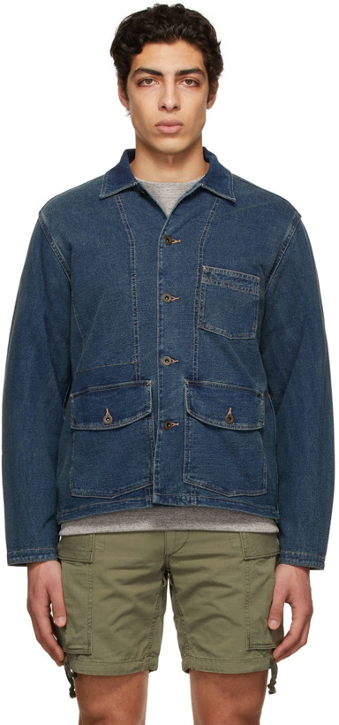 Photo: RRL Indigo Jersey Chore Jacket