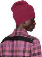 Rick Owens Purple Ribbed Beanie