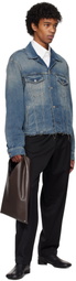 MM6 Maison Margiela Blue Raw Edge Denim Jacket