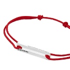 Le Gramme Men's 17/10 Cord Bracelet in Red