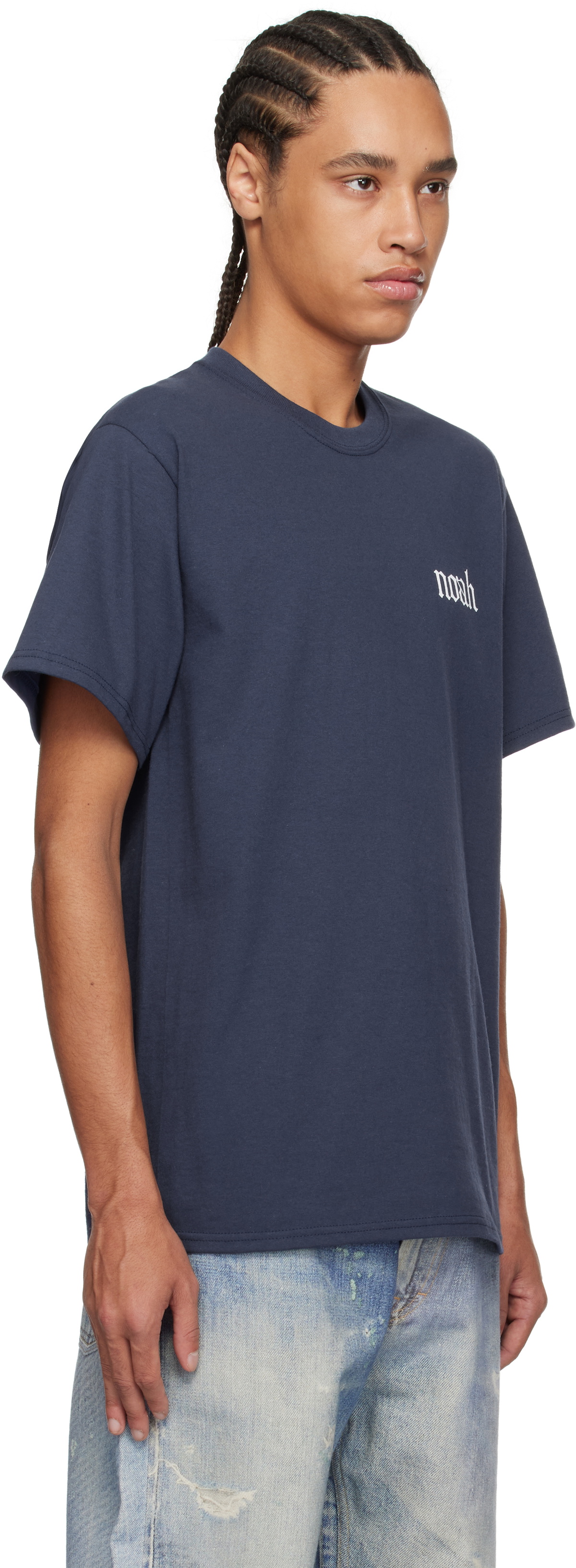 Noah Navy Gothic 'N' T-shirt Noah NYC