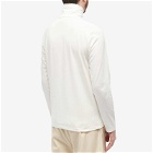 Jil Sander Men's Plus Long Sleeve Zip Collar T-Shirt in Natural