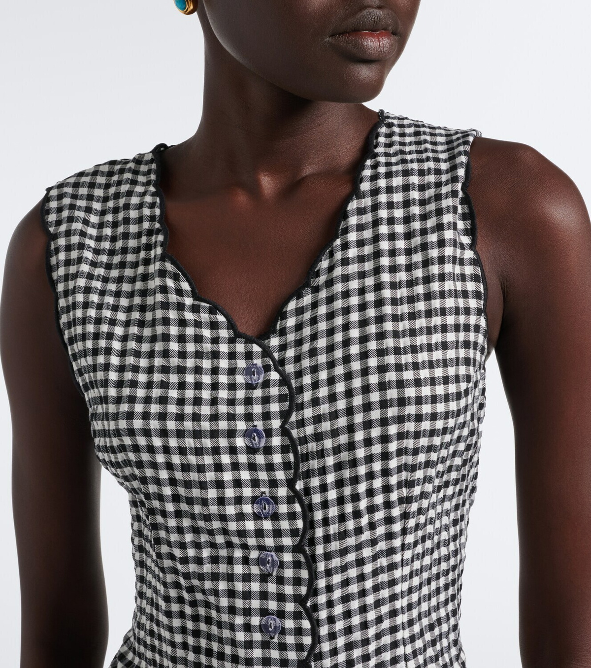 Montce Gingham scalloped vest
