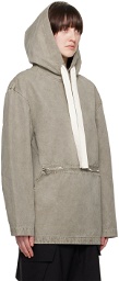 JW Anderson Gray Garment-Dyed Hoodie