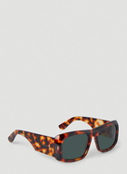 Square Frame Tortoiseshell Sunglasses in Brown