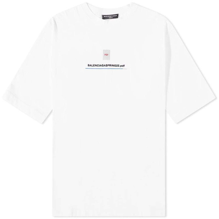 Photo: Balenciaga PDF Logo Oversized Tee