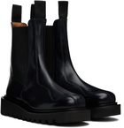 Toga Virilis Navy Ankle High Chelsea Boots