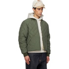 Kenzo Khaki Kenzo Paris 'KENZO Weave' Quilted Down Bomber Jacket