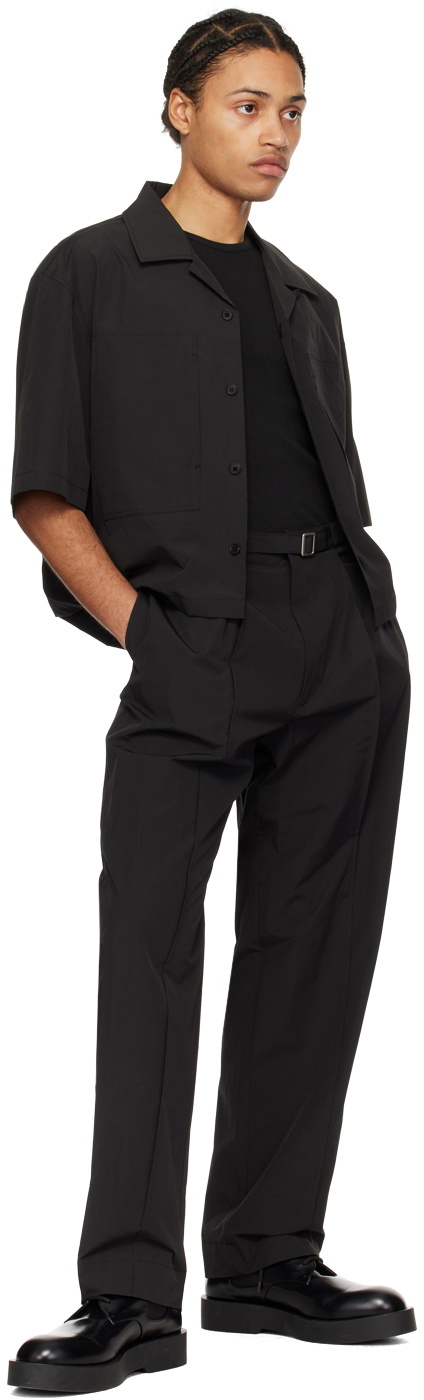 AMOMENTO Black Belted Trousers