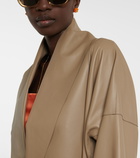 Loewe Belted wrap leather coat