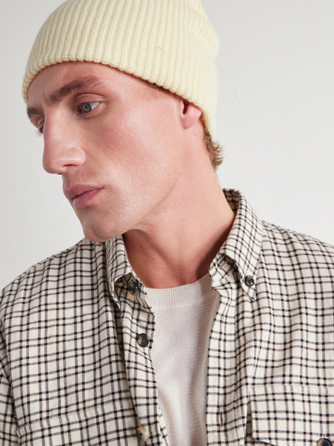 SECOND / LAYER - Ribbed Wool and Cashmere-Blend Beanie - Yellow