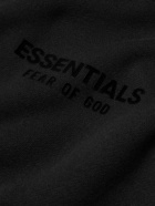 Fear of God Essentials Kids - Logo-Flocked Cotton-Blend Jersey Sweatshirt - Black