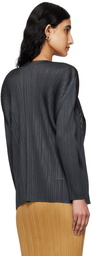 PLEATS PLEASE ISSEY MIYAKE Gray Monthly Colors March Cardigan