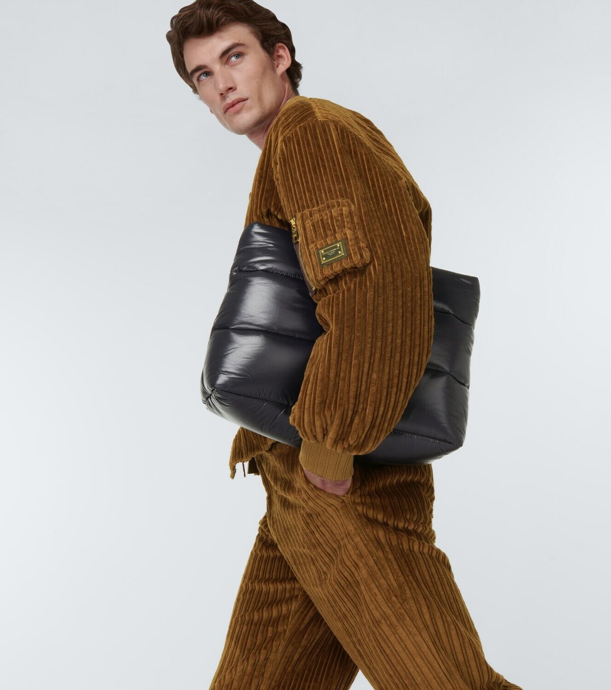 Dolce&Gabbana - Velvet corduroy varsity jacket Dolce & Gabbana