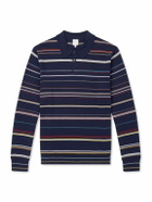 Paul Smith - Striped Merino Wool Polo Sweater - Blue