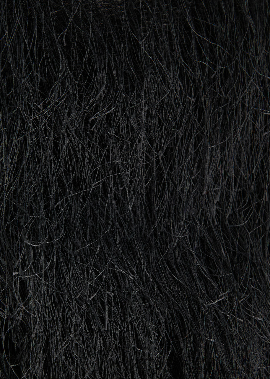 Entire Studios Micro Fringe Jersey Mini Skirt Black